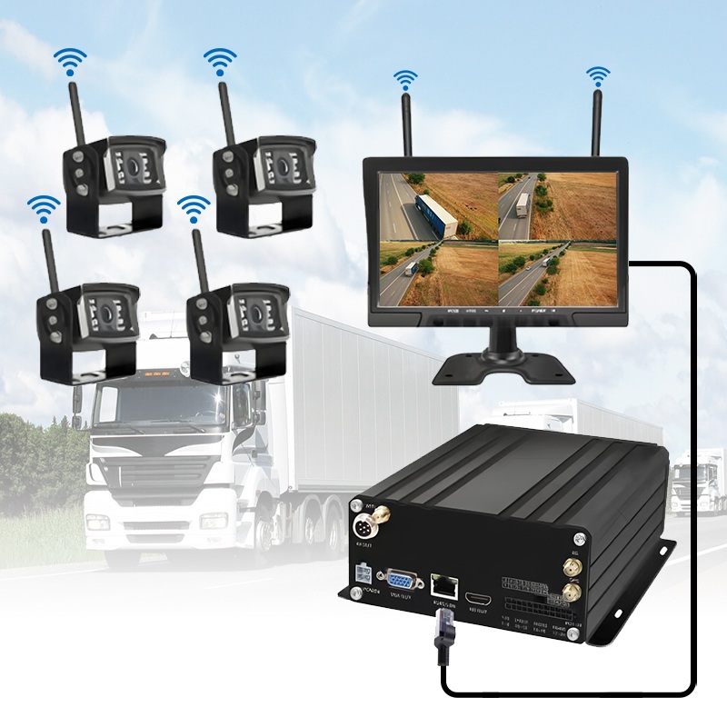 10.1 Inch 4CH Wireless HDD Mobile NVR System