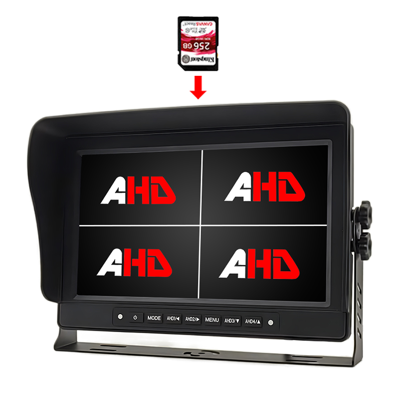 10.1 Waterproof Quad View Display Video Recording AHD Monitor