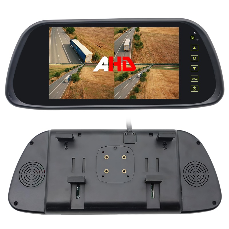 2 in 1 Installation 7 Inch Quad AHD Rearview Mirror Monitor
