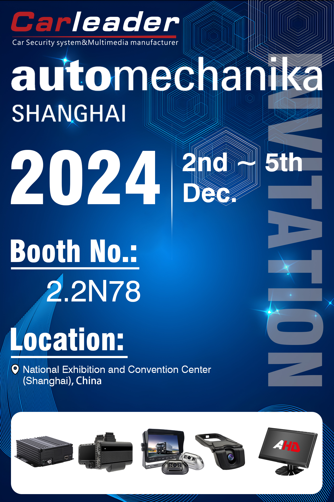 Automechanika Shanghai 2024 Exhibition | Booth No.: 2.2N78, Carleader waiting for your visit