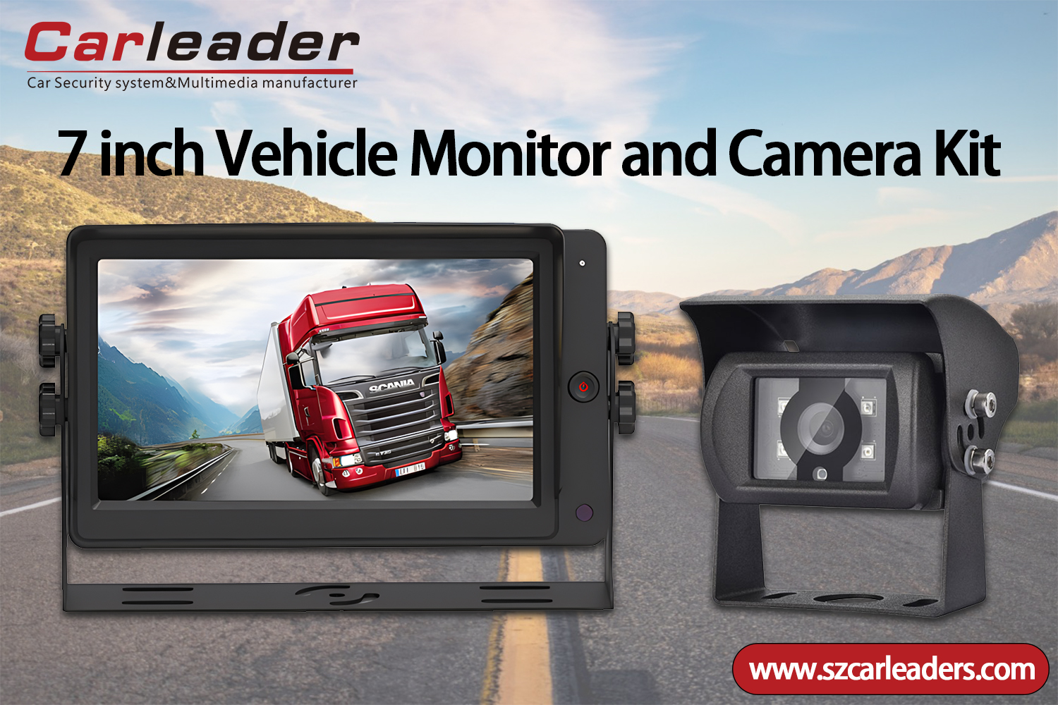 7 inch Rear View Monitor with Reverse Camera