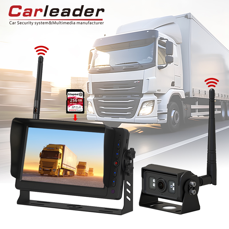 Carleader 7 inch DVR Recording 2.4GHz Digital Wireless Monitoring System----Secure Your Driving Safety