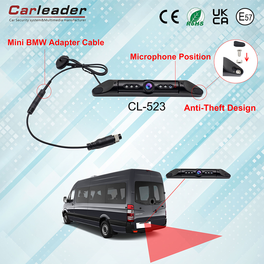 Enhance your vehicle's safety and visibility with Carleader Car License Plate Rearview Camera