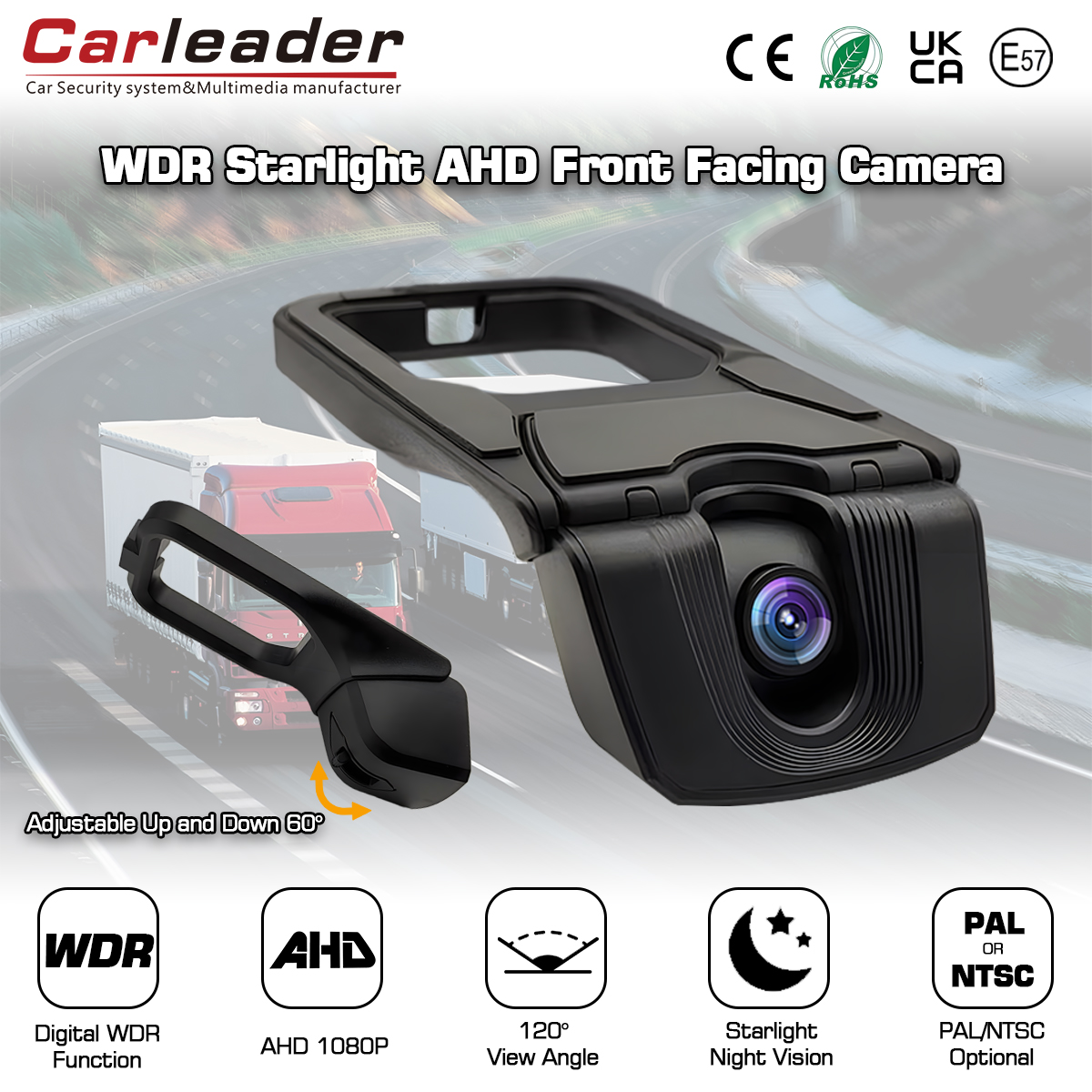 Carleader Front Facing Starlight Vision Camera with Digital WDR Function