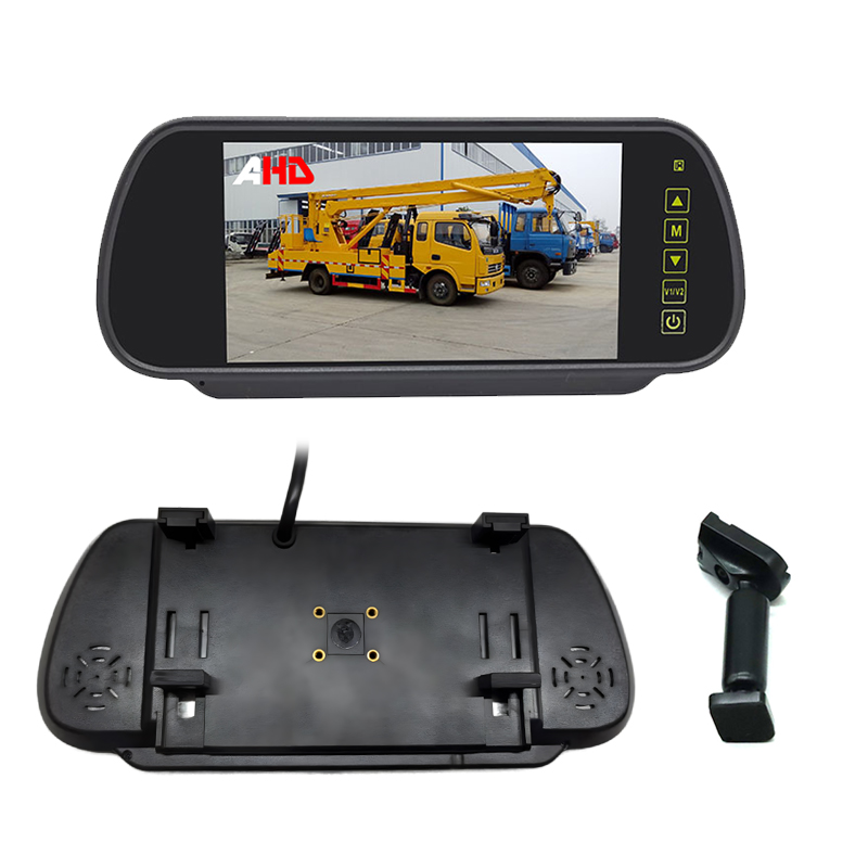 Carleader Dual Installation 7 Inch 2AV Inputs AHD Rear View Mirror Monitor--Grear Choice for Vehicle Safety