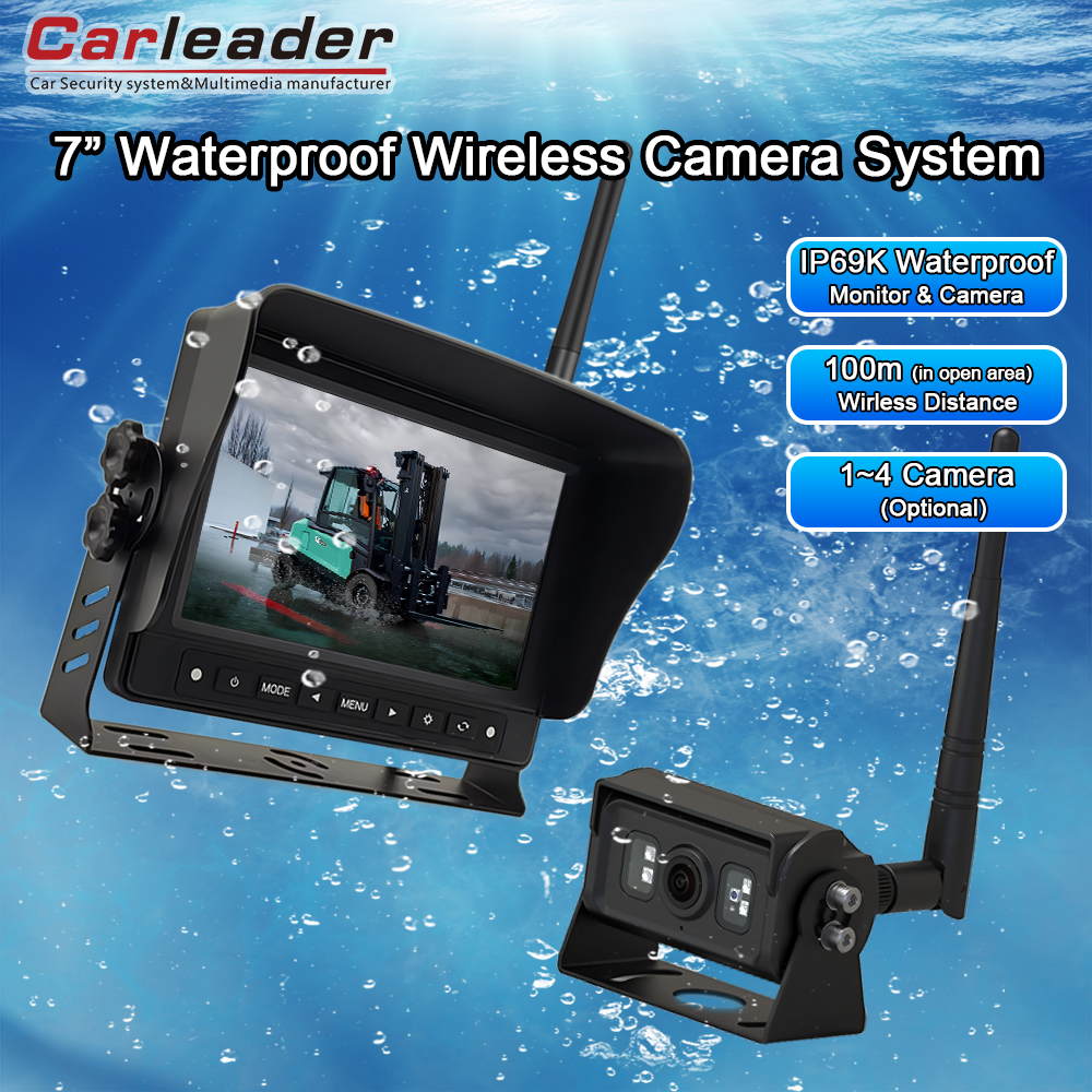 Upgrade your surveillance capabilities with Carleader 7 Inch Waterproof 2.4GHz Digital Wireless Heavy Duty Camera Monitor System