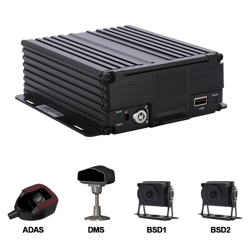 4CH AI HDD Mobile DVR Support ADAS+DMS+BSD