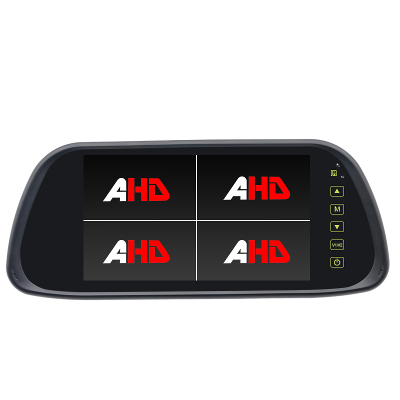 7 Inch 4CH Quad AHD Rear View Mirror Monitor Support Dual Installation
