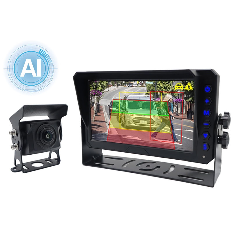 7 Inch AI Rear View Camera System with Human and Vehicle Detection