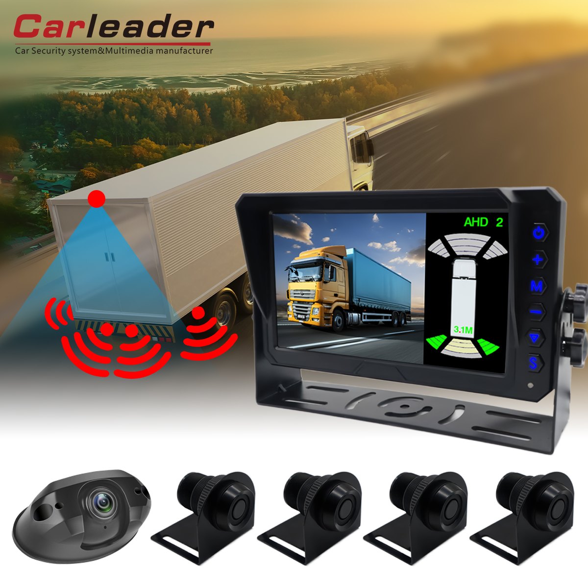 7 inch Parking Radar Reversing Monitoring System