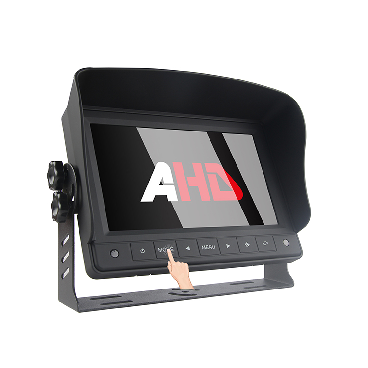 7 Inch Quad Split Display Vehicle Touch Buttons AHD Monitor