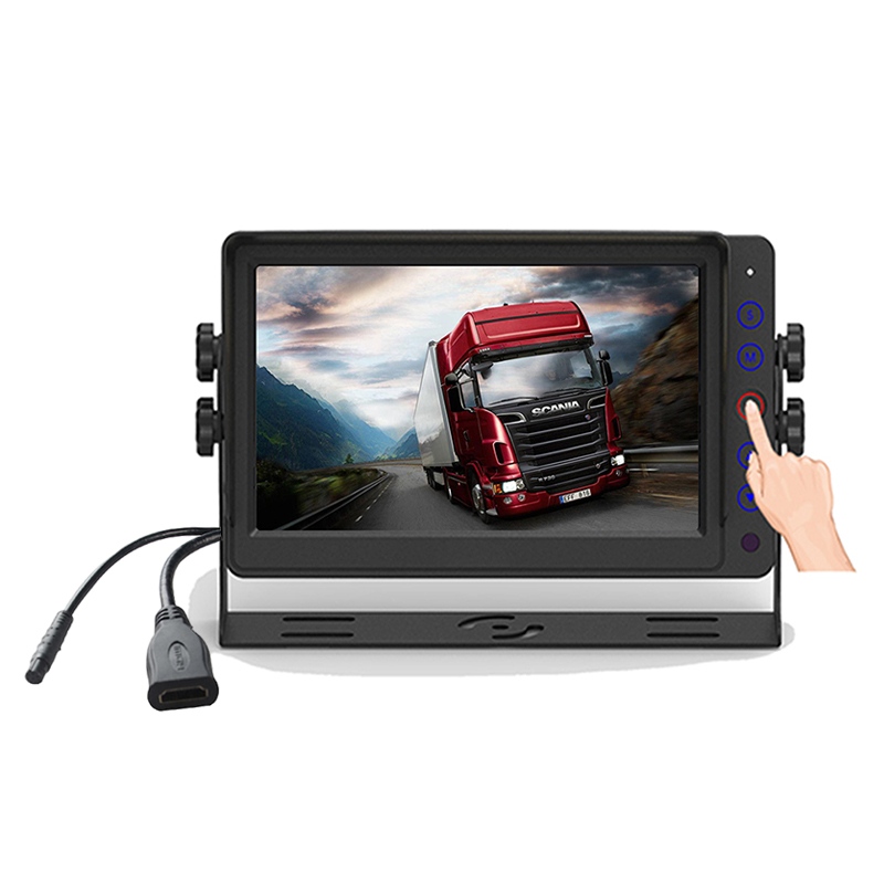 7 Inch Touch Button HD Heavy Duty Vehicle Monitor Support CVBS and HD Signal Inputs