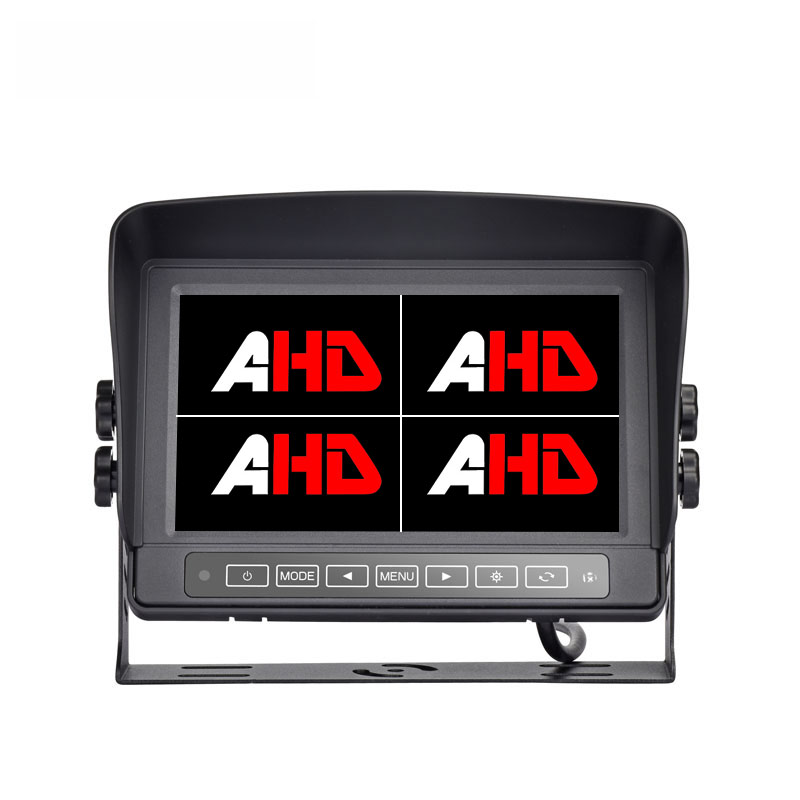 7 Inch Waterproof AHD Quad Monitor with Metal Housing and Touch Controls