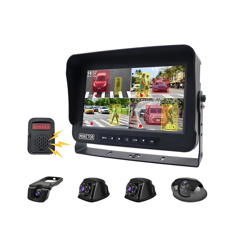 10 Inch 4 Channel Monitor AI Blind Spot Detection System