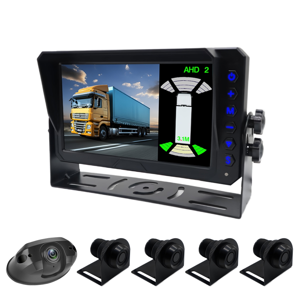 Parking Radar Sensor Reverse AHD Camera System