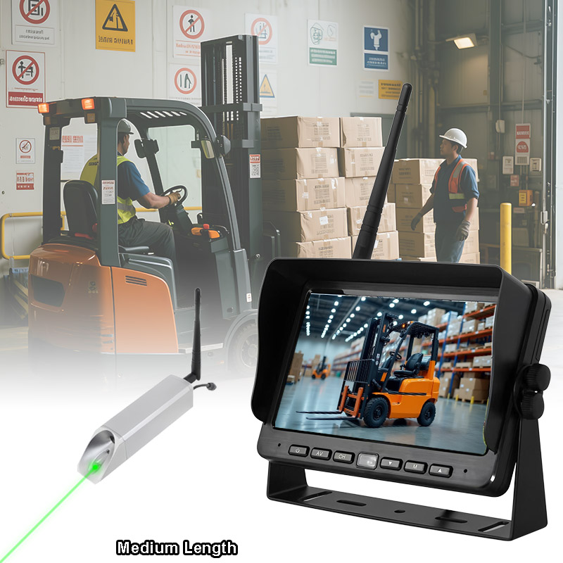 Wireless Magnetic Forklift Camera System Medium Size Support Laser Positioning